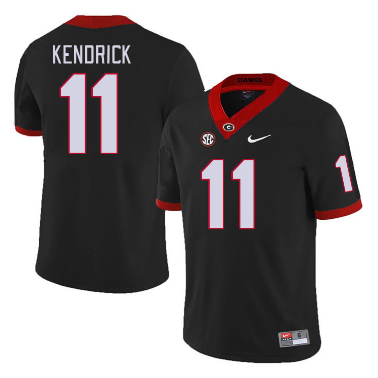 #11 Derion Kendrick Georgia Bulldogs Jerseys Football Stitched-Retro Black